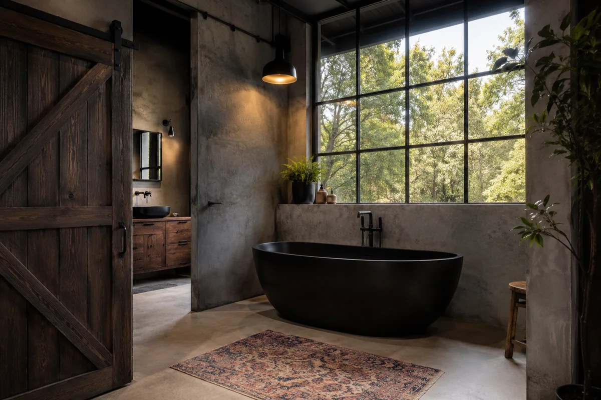Badkamer inspiratie — industriële badkamer