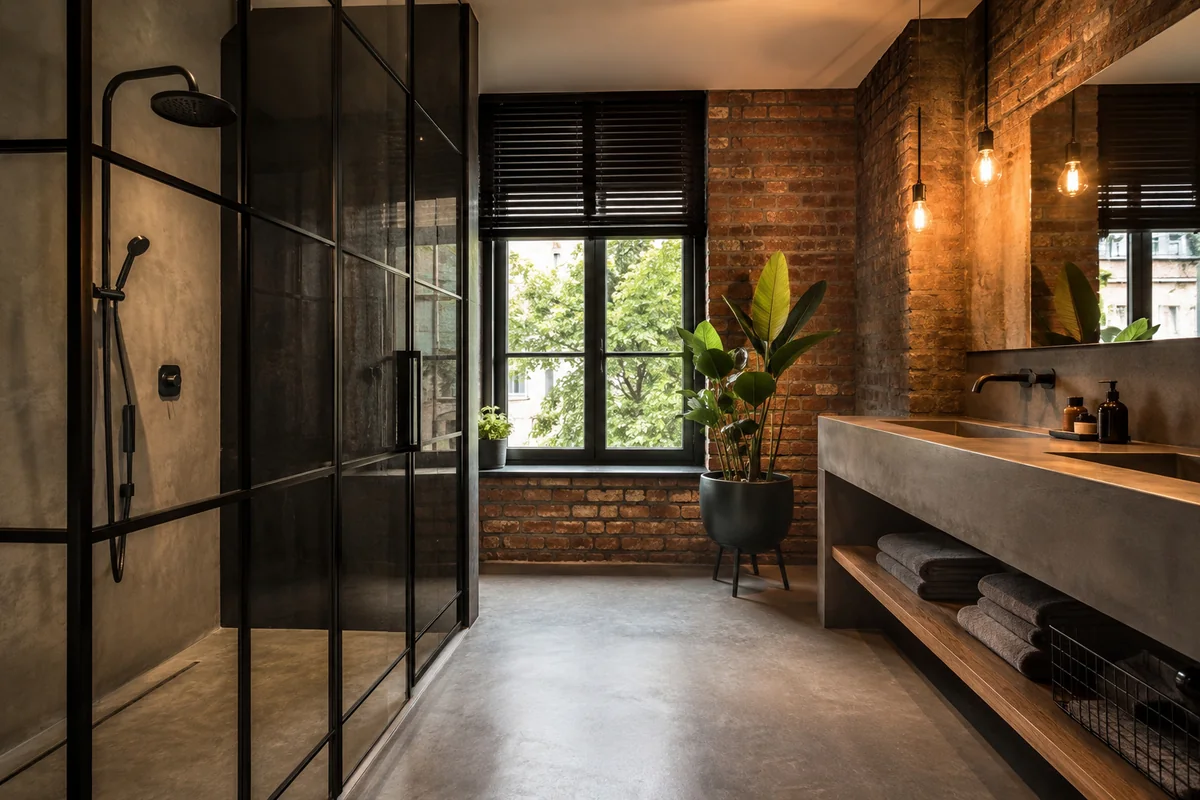 Impressie bij: Industriële Badkamer Ideeën: 10 Voorbeelden die Werken