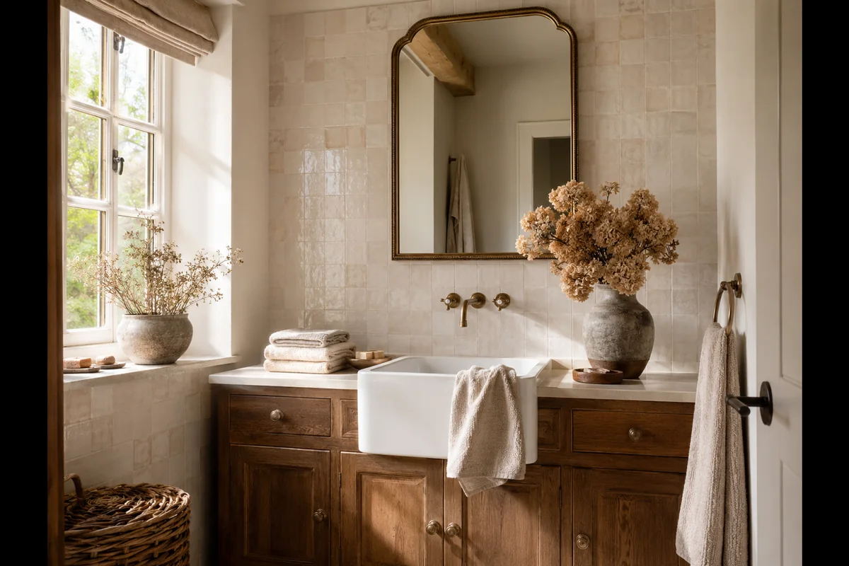 Badkamer inspiratie — landelijke badkamer