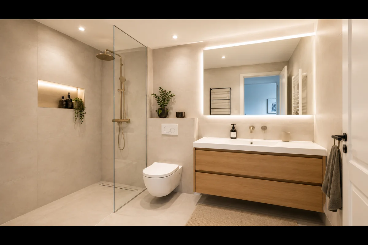 Compacte moderne badkamer slim ingedeeld